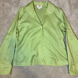 Talbots lime green blazer shirt